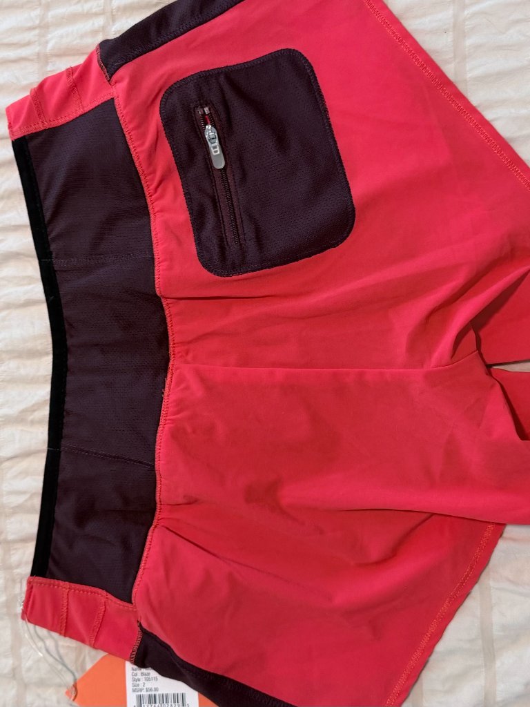 Nwt Oiselle Toolbelt Roga Shorts Women’s Size 2 Blaze Red Running Shorts* — image 4 of 8